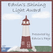 Edwin's Shining Light Award - Thanks so much Edwin!!!