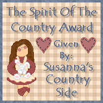 The Spirit Of The Country Award,  Thanks Susanna!