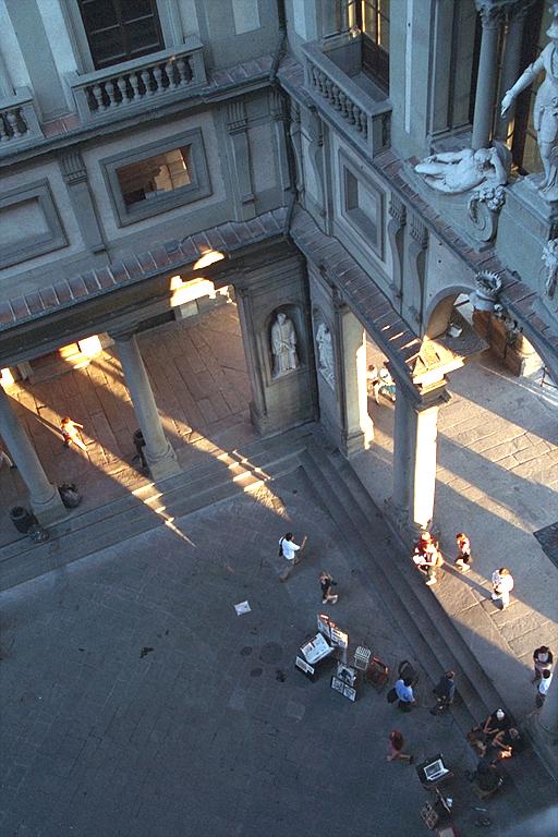 View from sculpture gallery