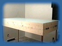 Full view of layout table and foam