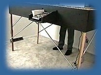 Layout table with foam