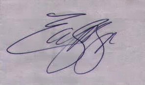 Ed's autograph