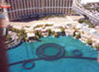 Bellagio fountain show from Eiffel Tower, Paris Las Vegas.
