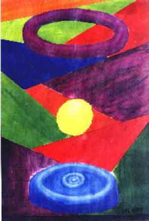 Abstract: red, blue, purple
