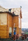 Putting up rain gutters
