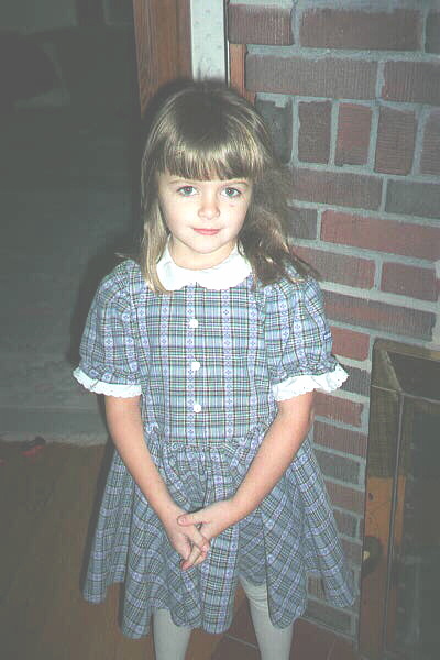 Hannah in dress from Grandma