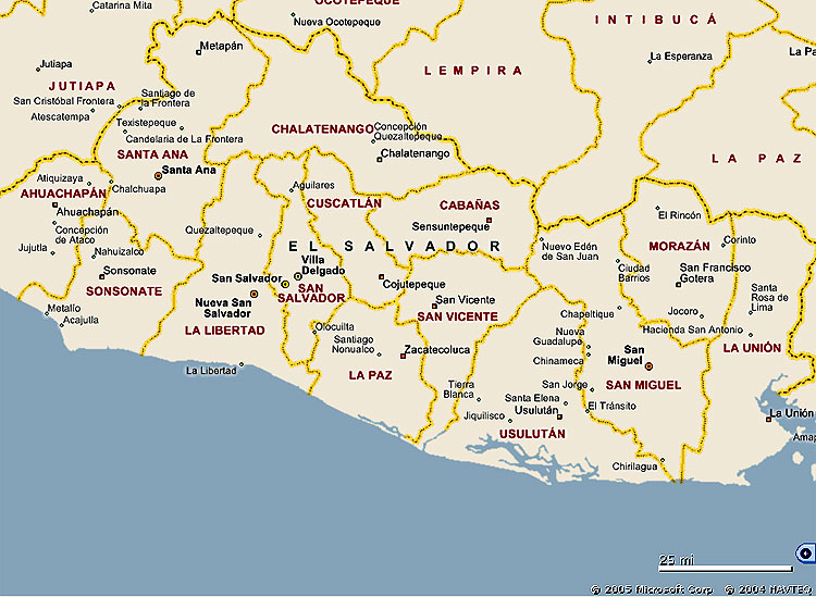 Mapa de El Salvador