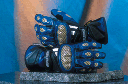 agv carbon sport gloves black/royal blue/white