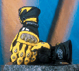 agv carbon sport gloves black/yellow/white