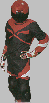 agv falcon two piece suit black/red/white