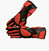 agv prisma gloves black/red