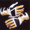 agv rage gloves white/yellow/black