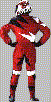 agv spark one piece suit red/black/white
