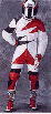 agv spark one piece suit white/red/black