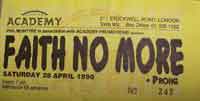 Faith No More tour ticket - 1990