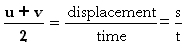 average velocity