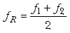 resultant is average of 2 component frequencies