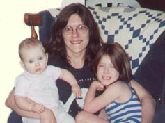 Geraldine with her daughters, 2000