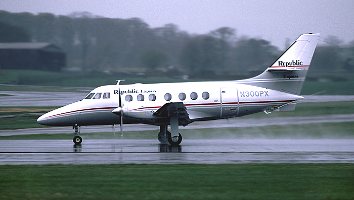 British Aerospace Jetstream 31
 departing on delivery