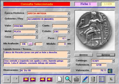 Ficha de una moneda