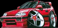Red Honda CRX