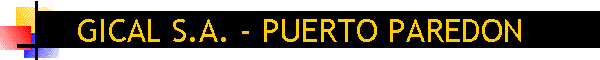 GICAL S.A. - PUERTO PAREDON