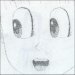 Marron wearing her pigtails on the top of her head