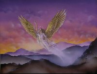 Woman given Wings of a great eagle