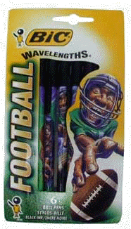 pen18Ball Pens Bic Football black ink 6 pc.jpg (22895 bytes)