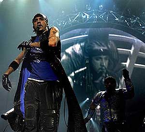 AJ dancing on tour.