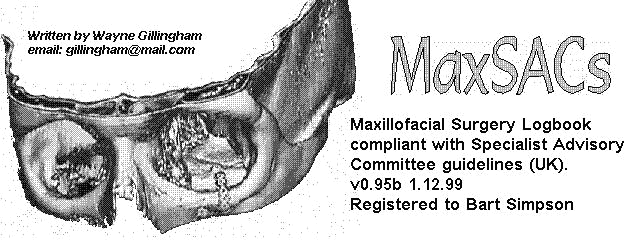 MaxSACs Start up screen
