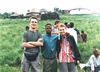My brother Mike and friend Daniela in a Zulu village..