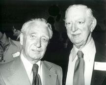 Photo of Lajos Csiszar and Giorgio Santelli in the 1980's