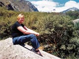 Jillian - Sitting on a rock near Laguna Nagunaco