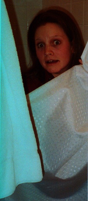 In the shower