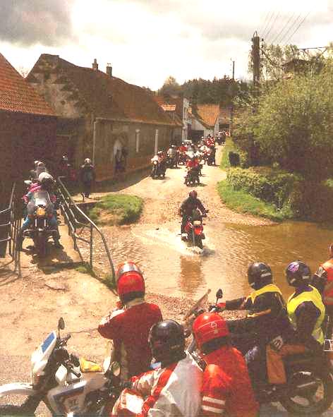 Crossing a river in France