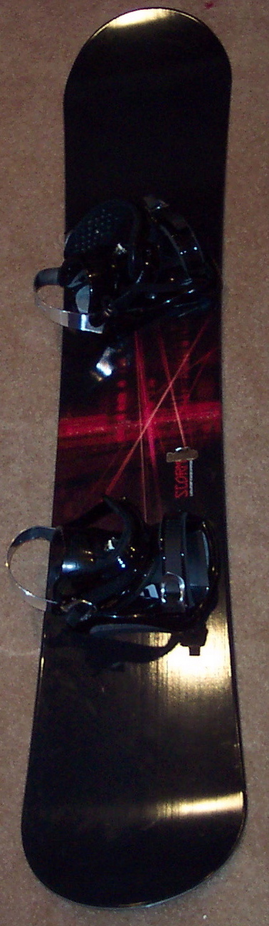 top of snowboard
