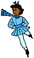 Blue skating girl