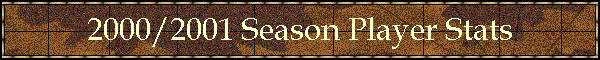2000/2001 Season Player Stats