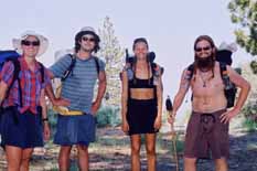 Sheila, Ed, Island Mama and Tha Wookie in the San Gabriel Mountains