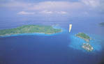 Koh Miang (Island #4) was our favourite Similan island (the island on the left). We swam across the channel (indicated by yellow arrow) each day for superb snorkelling near Barracuda Point.