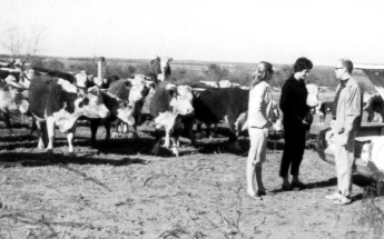 Glenn Chesnut on a cattle ranch in Texas