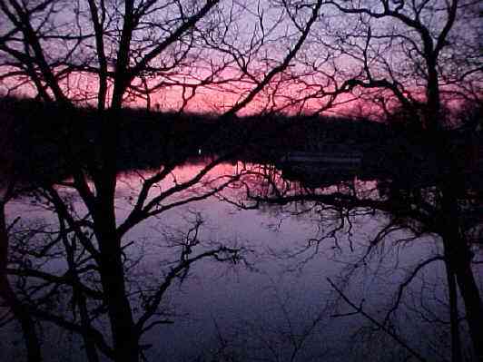 Lake Papakeechie (in Syracuse, Indiana) at sunset