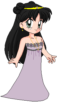 Queen Mia, ruler of the far off planet of Elvulia.