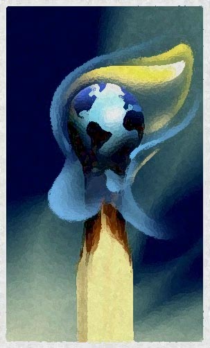 Earth on a match