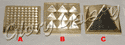 Three Part Brass Pyramid