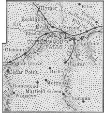 Old Chase County map, from 1899
