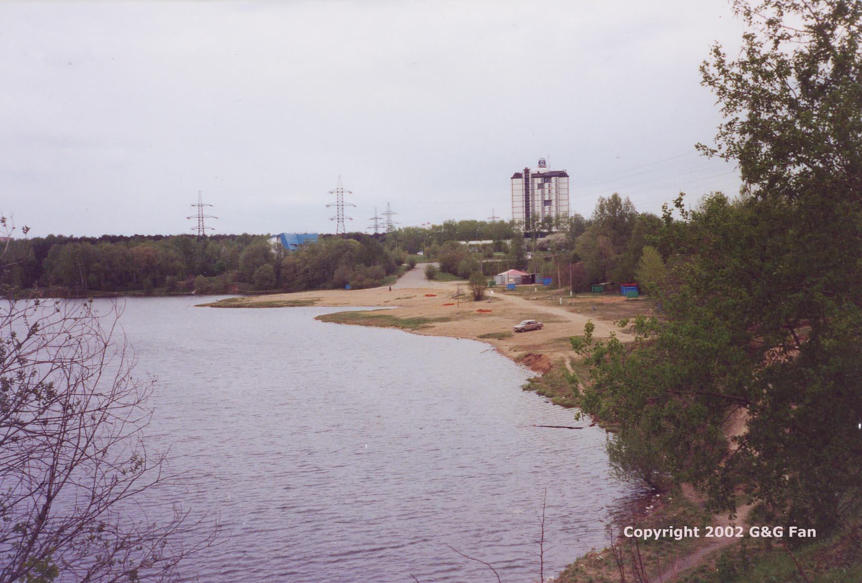 A little beach in front of Sergei's home in Moscow