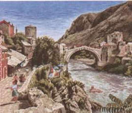 Wiehler Gobelin Tapestry -  3591-3 --- Mostar - with DMC (French) thread
