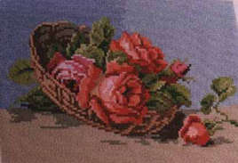 Wiehler Gobelin Tapestry -   1824-5 --- Rosenkorb - with Bulgarian thread